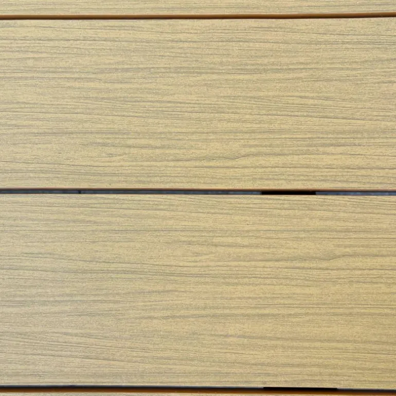 Outdoor Polywood and Aluminum Dining Table with Trestle Base
