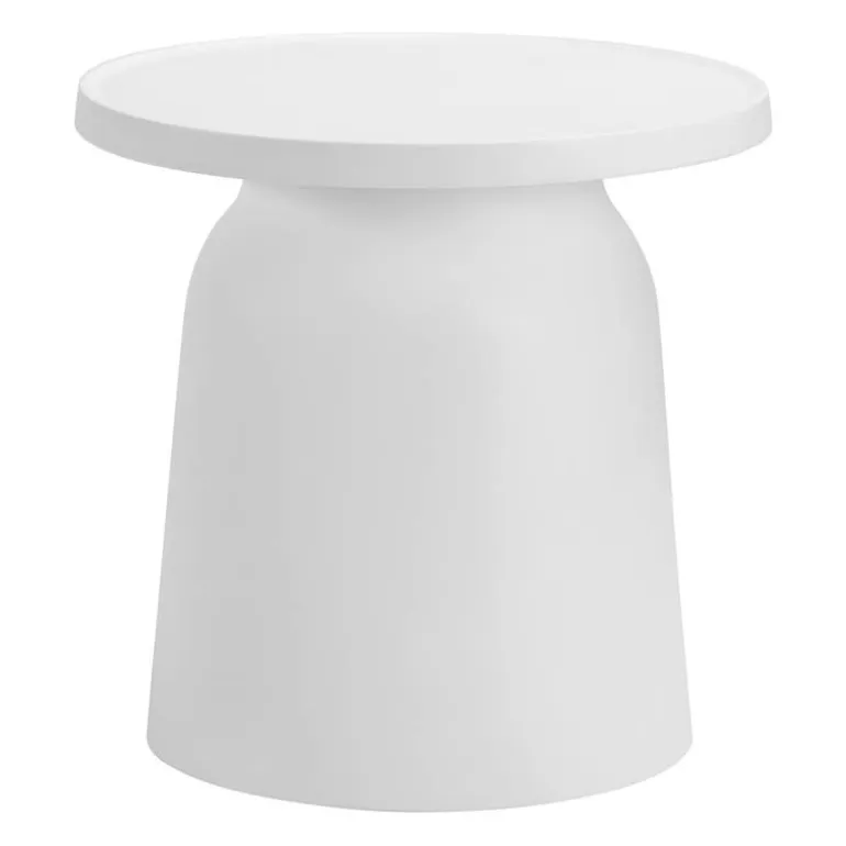 Outdoor Resin Conversation Set with 1 Accent Table and 2 Stackable Seats - White