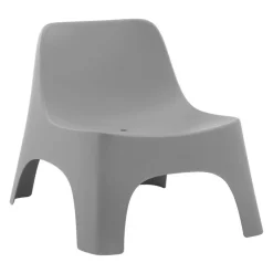 Outdoor Resin Conversation Set with 1 Accent Table and 2 Stackable Seats - Grey