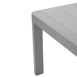 Outdoor Resin Dining Set with 1 Rectangular Table and 4 Stackable Chairs - Grey
