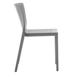 Outdoor Resin Stackable Chairs (Set of 2) - Grey