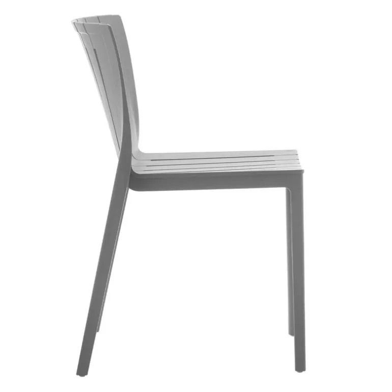 Outdoor Resin Stackable Chairs (Set of 2) - Grey