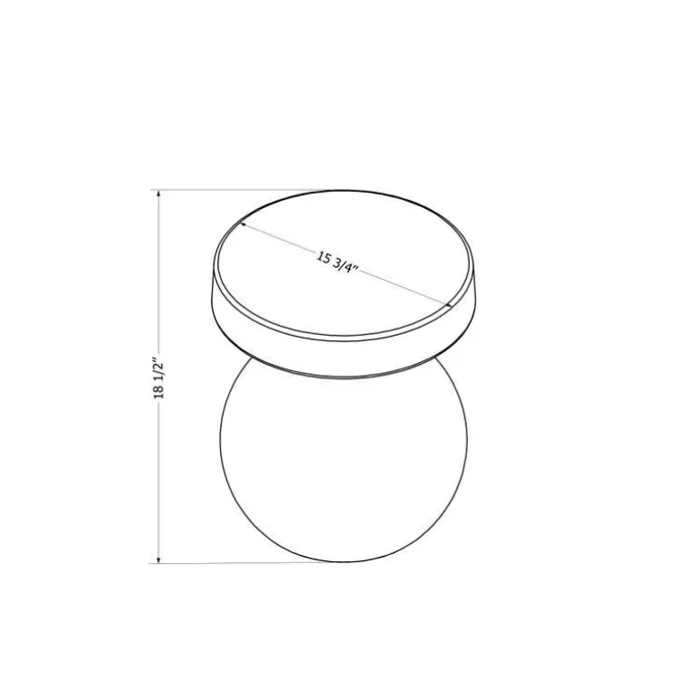 Outdoor Rounded-Base Side Table