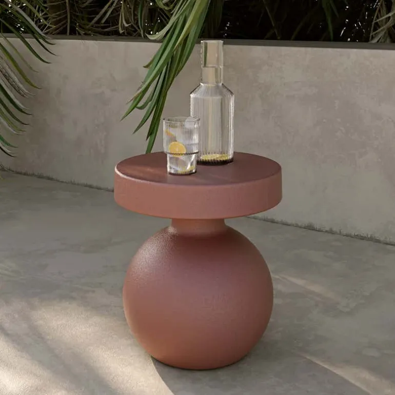 Outdoor Rounded-Base Side Table