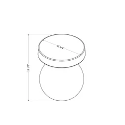 Outdoor Rounded-Base Side Table