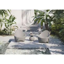 Outdoor Rounded-Base Side Table