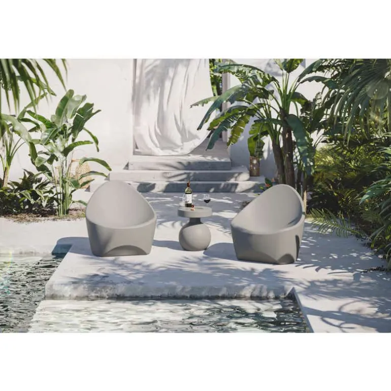 Outdoor Rounded-Base Side Table