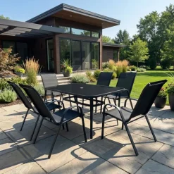 Outdoor Steel Rectangular Dining Table