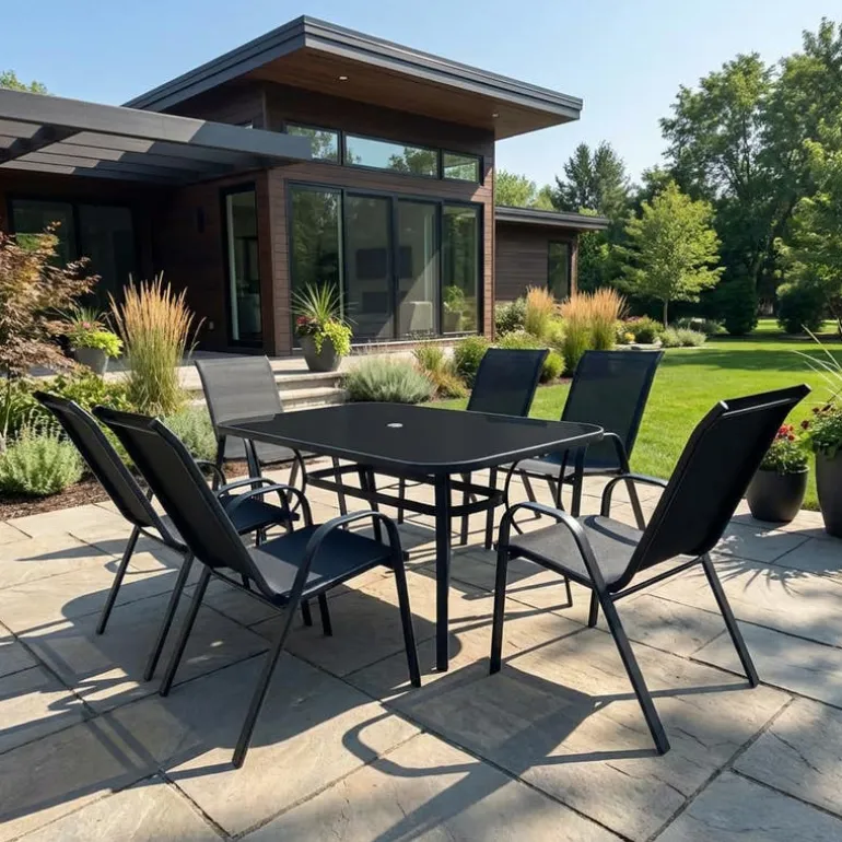 Outdoor Steel Rectangular Dining Table