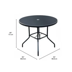 Outdoor Steel Round Dining Table