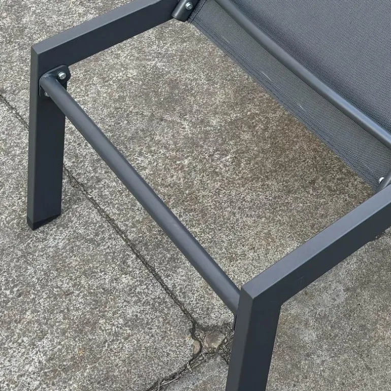 Outdoor Textilene Lounge Chair - Grey