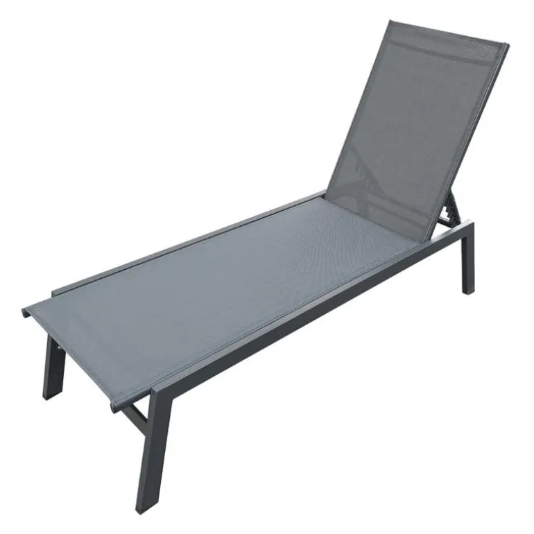 Outdoor Textilene Lounge Chair - Grey