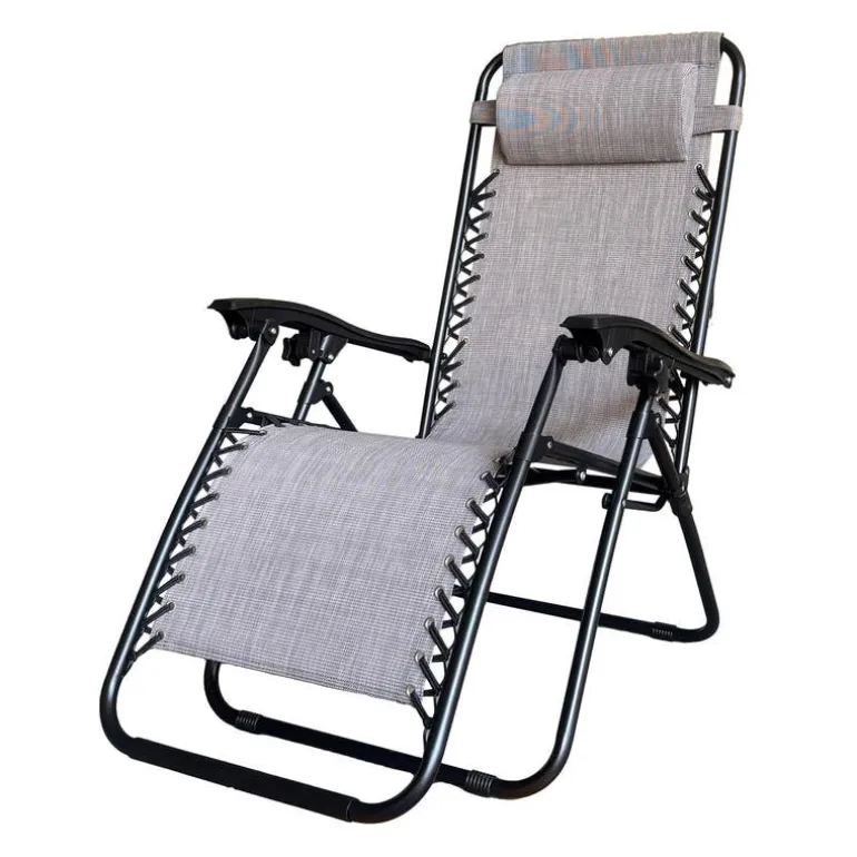 Outdoor Textilene Zero Gravity Folding Chair - Grey