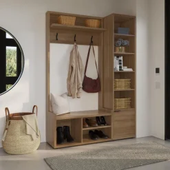 2-Piece Entryway Furniture Set – Brown
