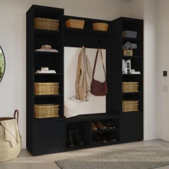 3-Piece Entryway Furniture Set – Black