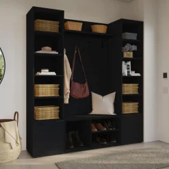 4-Piece Entryway Furniture Set – Black