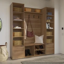 4-Piece Entryway Furniture Set – Brown