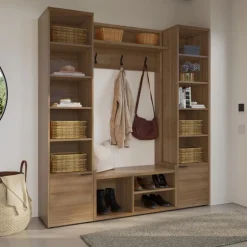 2-Piece Entryway Furniture Set – Brown
