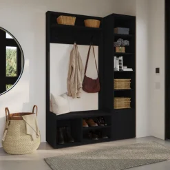 2-Piece Entryway Furniture Set – Black
