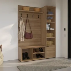 3-Piece Entryway Furniture Set – Brown