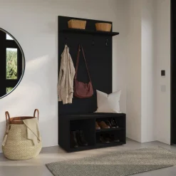 2-Piece Entryway Furniture Set – Black