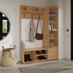 2-Piece Entryway Furniture Set – Natural