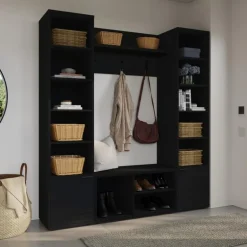 4-Piece Entryway Furniture Set – Black