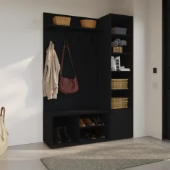3-Piece Entryway Furniture Set – Black