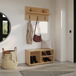 2-Piece Entryway Furniture Set – Natural