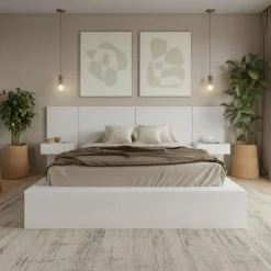 4-Piece King Bedroom Set with Floating Nightstands (78