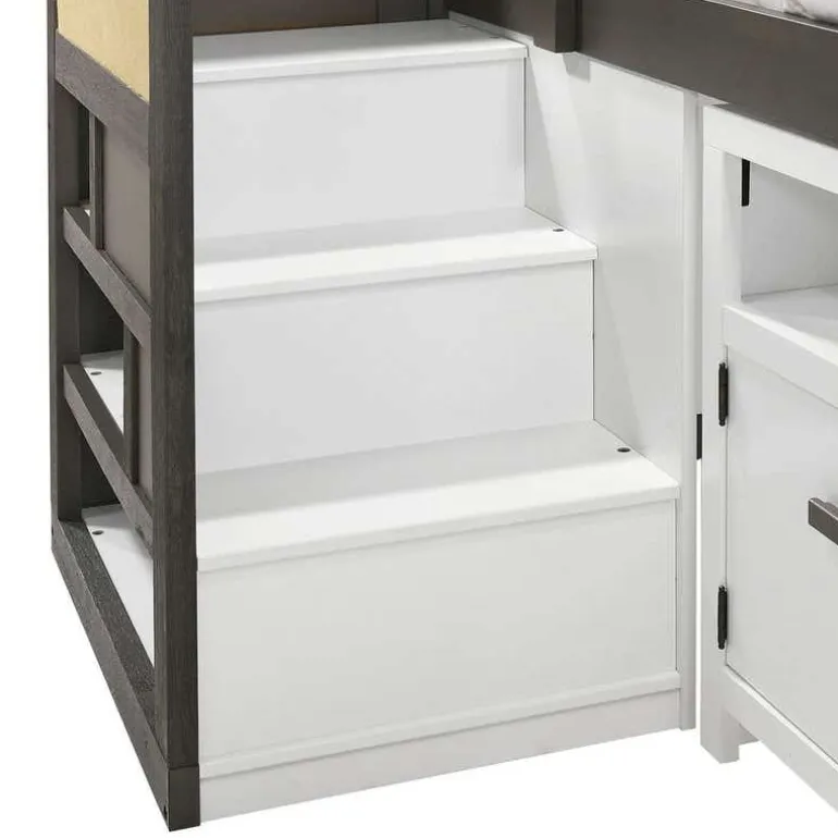 5-Piece Twin Loft Bed with Storage and Desk (39")
