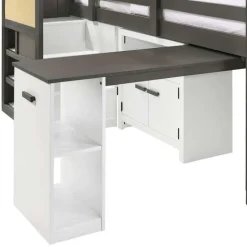 5-Piece Twin Loft Bed with Storage and Desk (39