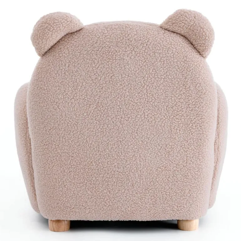 Pink Bear-Shaped Kids Armchair – 22.4" x 22.6" x 22.4"
