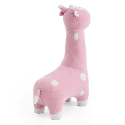 Pink Giraffe-Shaped Kids Pouf – 29.5" x 11.4" x 40.2"