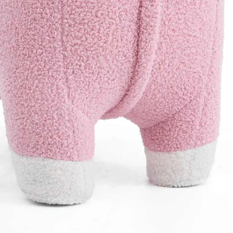Pink Giraffe-Shaped Kids Pouf – 29.5" x 11.4" x 40.2"