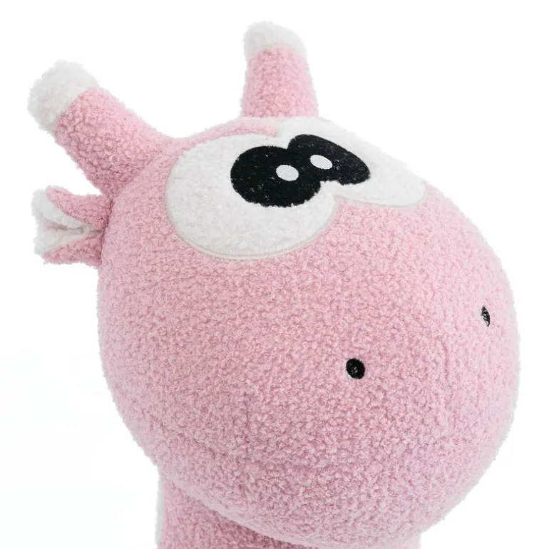 Pink Giraffe-Shaped Kids Pouf – 29.5" x 11.4" x 40.2"