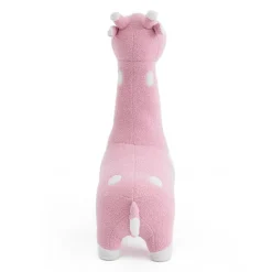 Pink Giraffe-Shaped Kids Pouf – 29.5