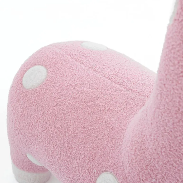 Pink Giraffe-Shaped Kids Pouf – 29.5" x 11.4" x 40.2"