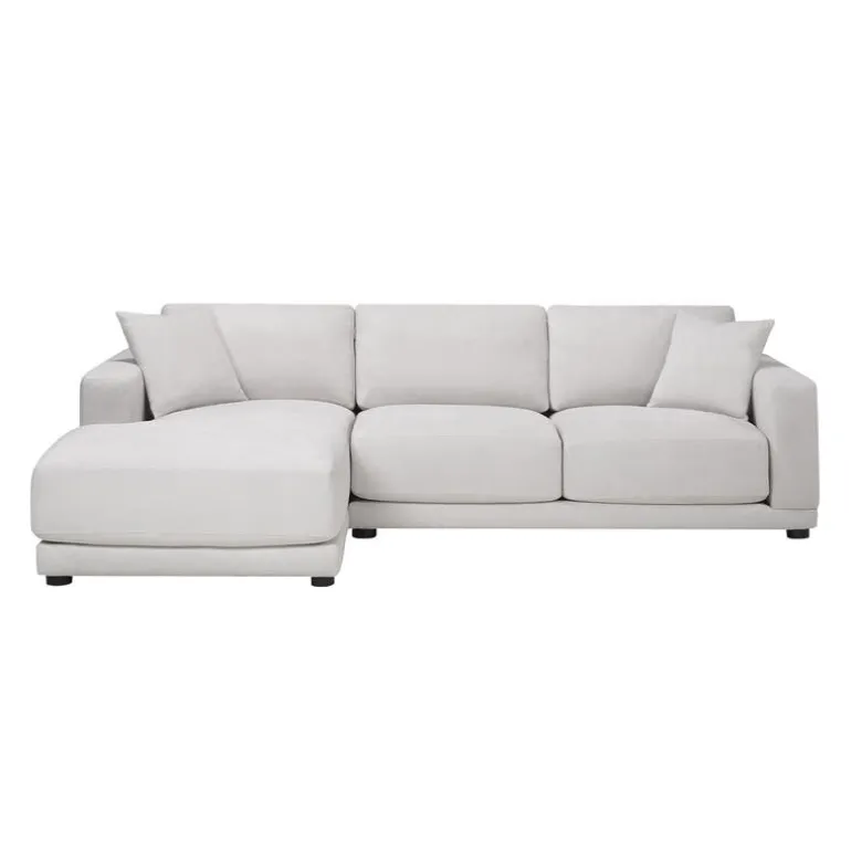 Plushy Sectional with Left-Side Chaise