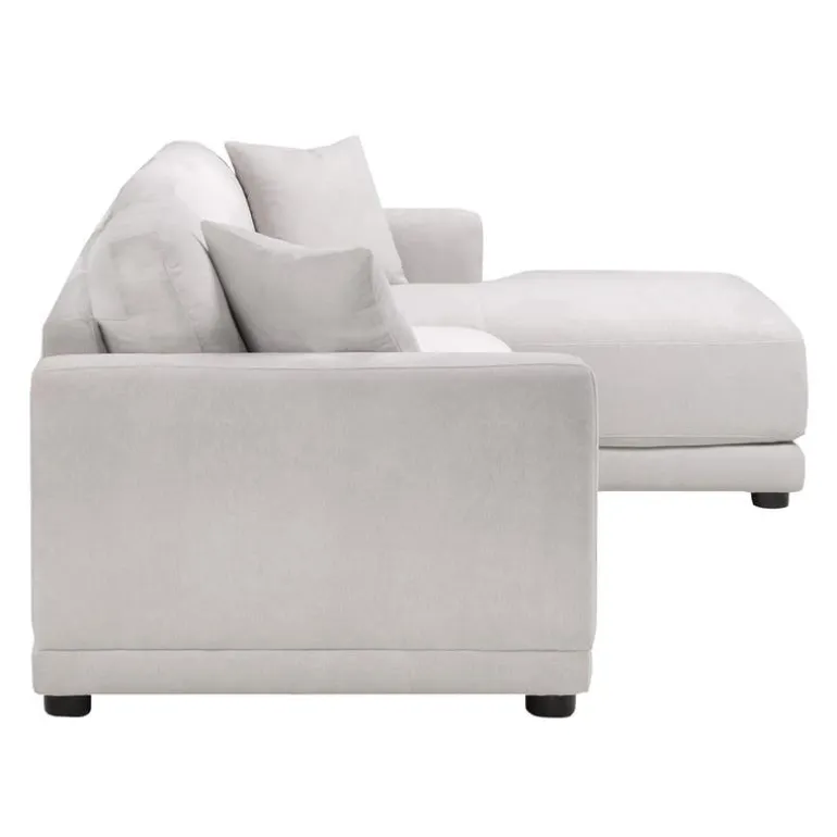 Plushy Sectional with Right-Side Chaise