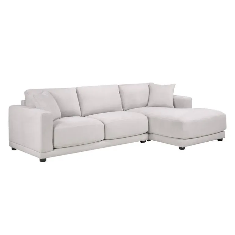 Plushy Sectional with Right-Side Chaise