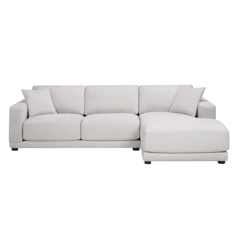 Plushy Sectional with Right-Side Chaise
