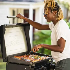 Portable Propane Gas Griddle with 2 Burners - 24 000 BTU
