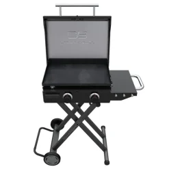 Portable Propane Gas Griddle with 2 Burners - 24 000 BTU