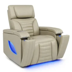 Power Modular Recliner with Massage, Heat, and Retractable Cup Holders