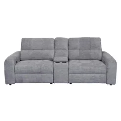 Power Modular Reclining Loveseat and Console - 3 pcs