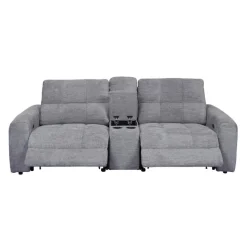 Power Modular Reclining Loveseat and Console - 3 pcs