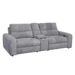 Power Modular Reclining Loveseat and Console - 3 pcs