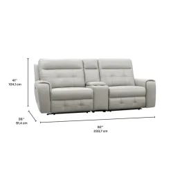 Power Modular Reclining Loveseat with Console and USB Ports - 3 pcs