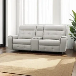 Power Modular Reclining Loveseat with Console and USB Ports - 3 pcs